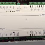 A close-up view of a control panel featuring numerous switches, showcasing intricate details and functionality.