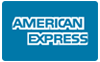 American Express logo prominently displayed on a blue background, symbolizing secure and convenient payment solutions.