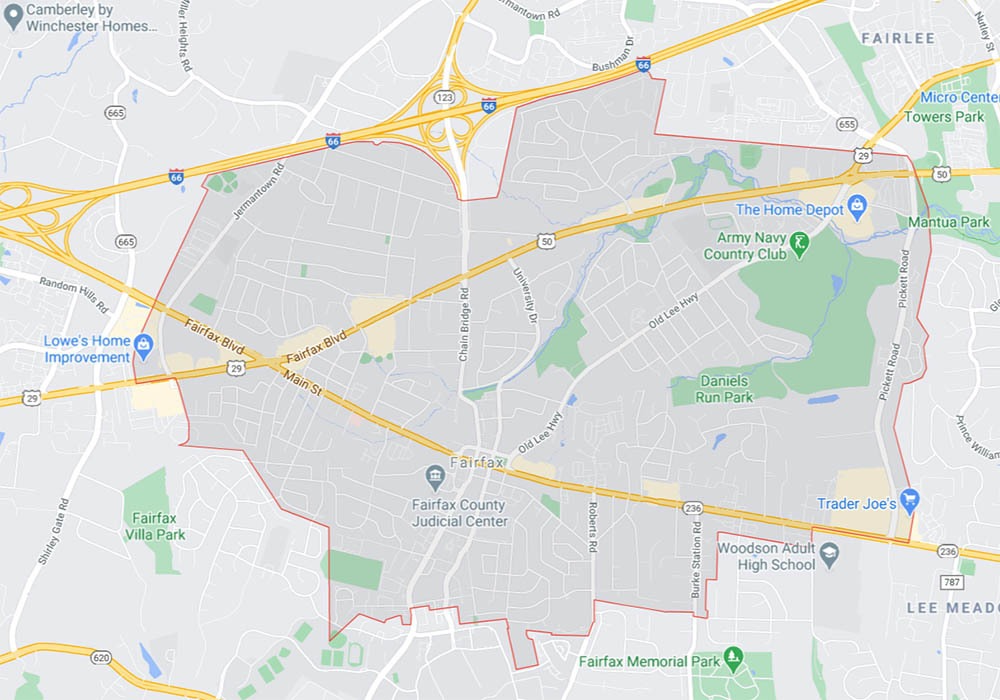 Map highlighting the location of the shooting incident, detailing surrounding streets and landmarks for context.
